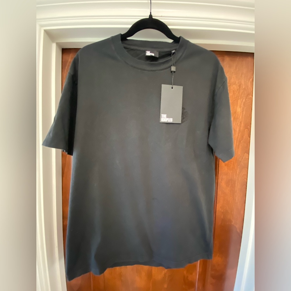 The Kooples Men’s Embroidered Logo T-Shirt in Black Sz S NWT MSRP $135